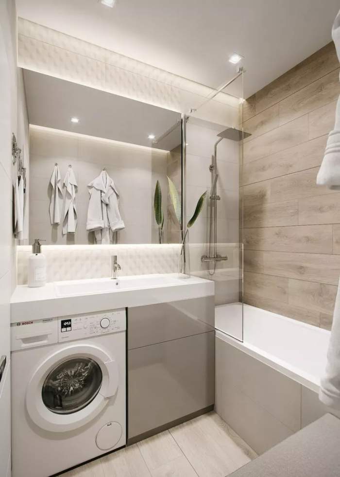亿品装饰之卫生间怎么放洗衣机？做个柜子好方便！