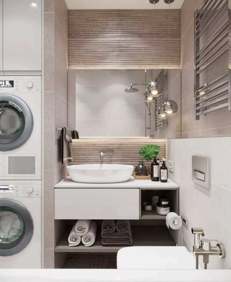 亿品装饰之卫生间怎么放洗衣机？做个柜子好方便！