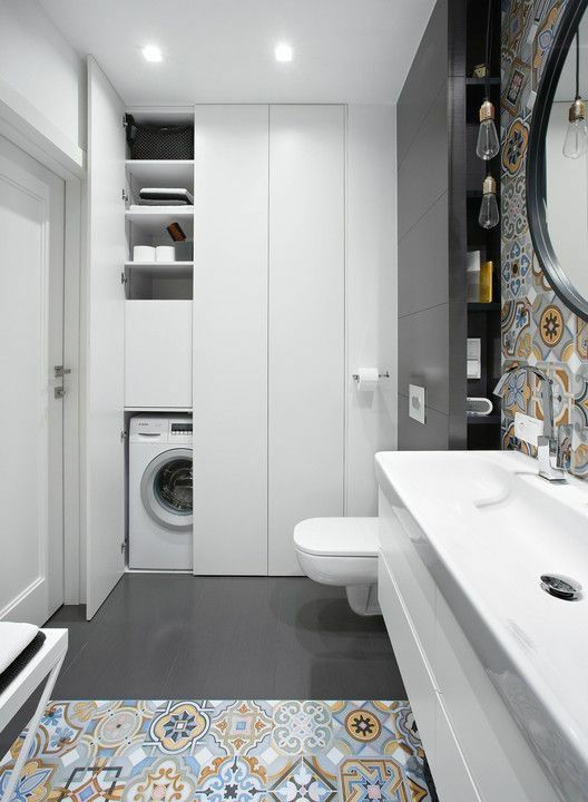 亿品装饰之卫生间怎么放洗衣机？做个柜子好方便！